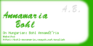 annamaria bohl business card